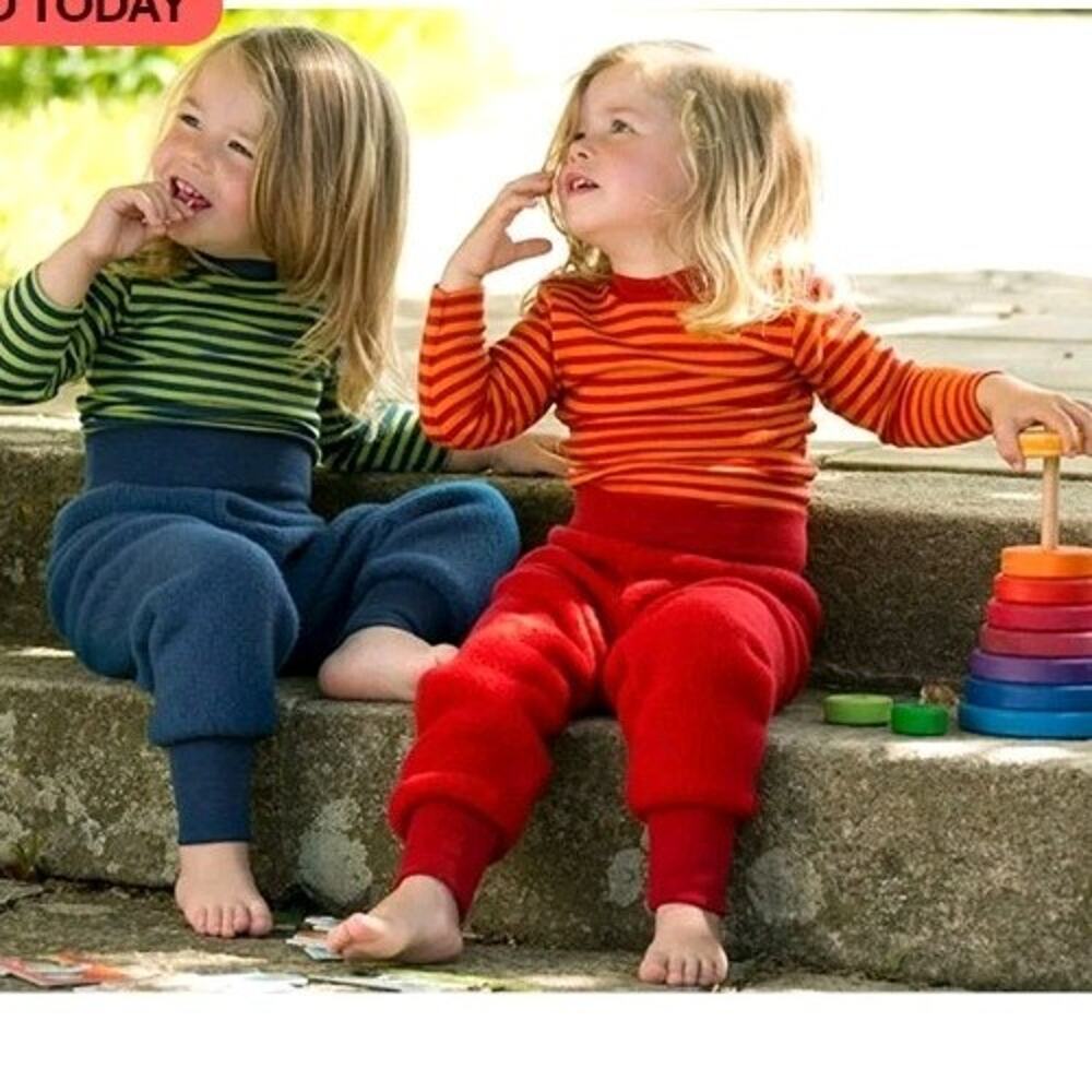 ENGEL Baby Wool Pants 0-3M 50/56 100% Organic Merino Wool Unisex Cream Fleece